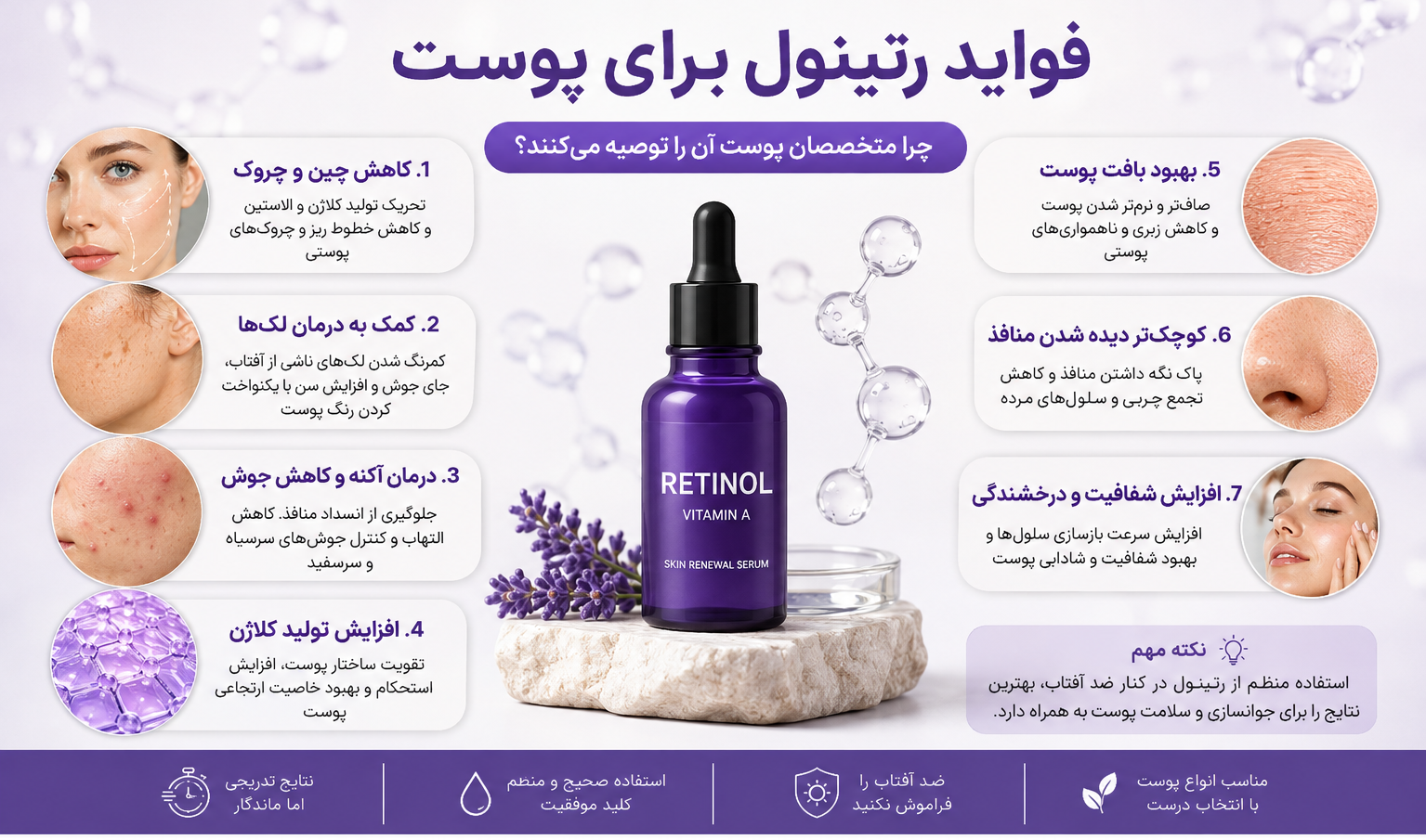 فواید رتینول برای پوست